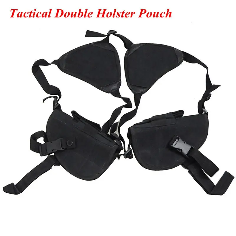 Tactical Nylon Concealed Carry Holsters Underarm Double-gun Shoulder Holster Left Right Hand Gun Pouch For Universal Gun
Tactical Nylon Concealed Carry Holsters Underarm Double-gun Shoulder Holster Left Right Hand Gun Pouch For Universal Gun