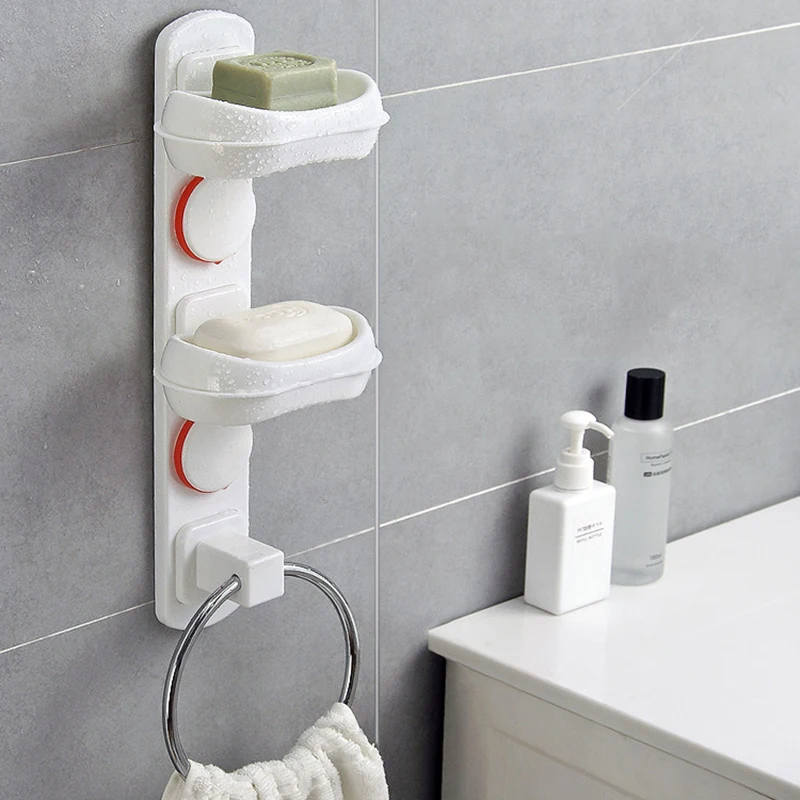 Wall Mounted Soap Racks Towel Rack Punch-free Plastic Storage Racks Bathroom Seamless Strong Suction Cup Rack Soap Holder
Wall Mounted Soap Racks Towel Rack Punch-free Plastic Storage Racks Bathroom Seamless Strong Suction Cup Rack Soap Holder