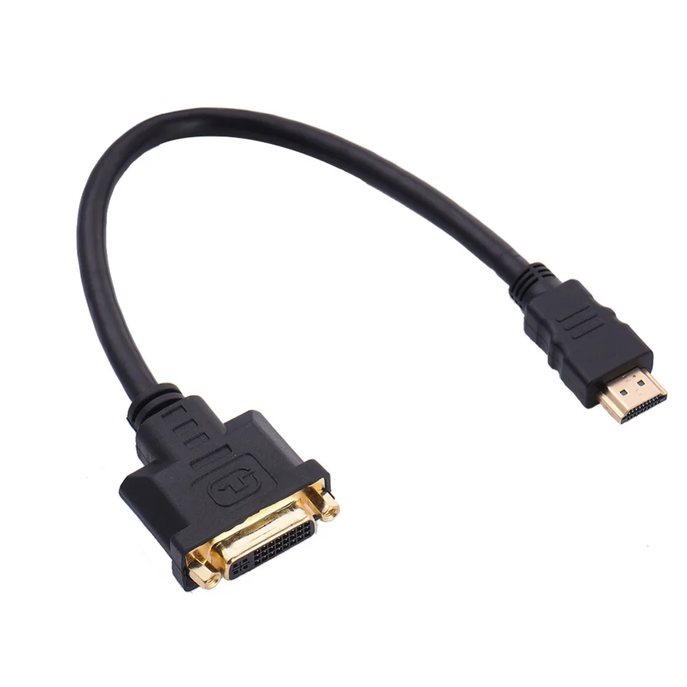 M/F штекер-гнездо видеоадаптер Шнур HDMI-совместим со DVI-I 24 + 5 кабель шнур для ПК HDTV DVD