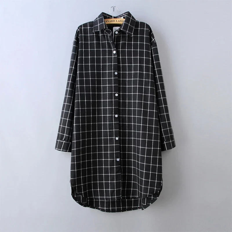 Women Plaid Shirt long tops and blouses Blusas cotton tops for ladies shirt blouse Femininas female tunics red green black color
Women Plaid Shirt long tops and blouses Blusas cotton tops for ladies shirt blouse Femininas female tunics red green black color