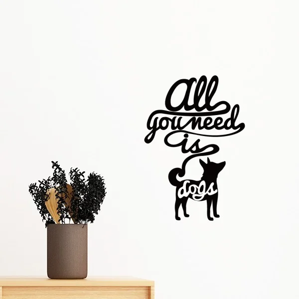 All you nee is a dog Quote Black White Pet lover Removable Wall Sticker Art Decal Mural DIY Wallpaper for Room School Decoration
All you nee is a dog Quote Black White Pet lover Removable Wall Sticker Art Decal Mural DIY Wallpaper for Room School Decoration
