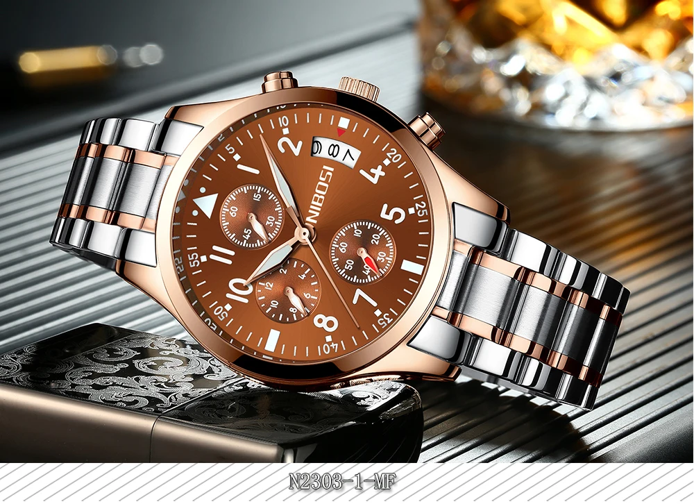 Relogio Masculino NIBOSI Mens Watches Top Brand Luxury Famous Brand Watch Men Waterproof Stainless Steel Sport Watch For Men (43)