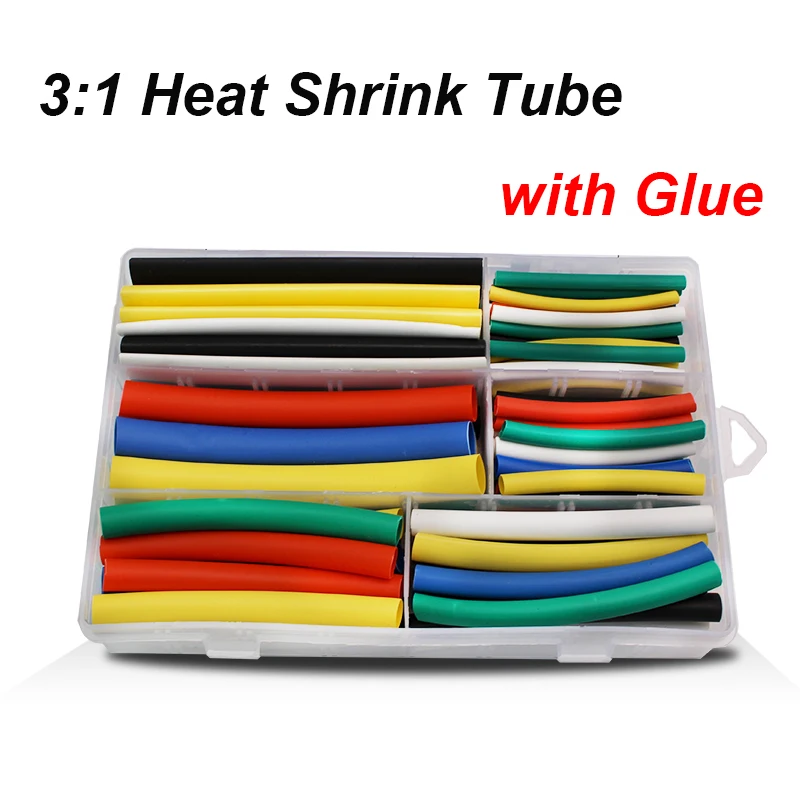102pcs heat shrink tube with glue 3:1 Shrink the shrinkable tube Adhesive Lined Double Dual Wall Wrap Wire Cable sleeve
102pcs heat shrink tube with glue 3:1 Shrink the shrinkable tube Adhesive Lined Double Dual Wall Wrap Wire Cable sleeve