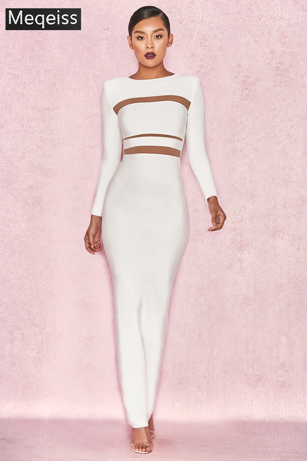 2018 Hot Sale White Elegant Maxi Bandage Dress Patchwork Long Special Split Celebrity Winter Sexy Women Night Out Vestidos Festa
2018 Hot Sale White Elegant Maxi Bandage Dress Patchwork Long Special Split Celebrity Winter Sexy Women Night Out Vestidos Festa