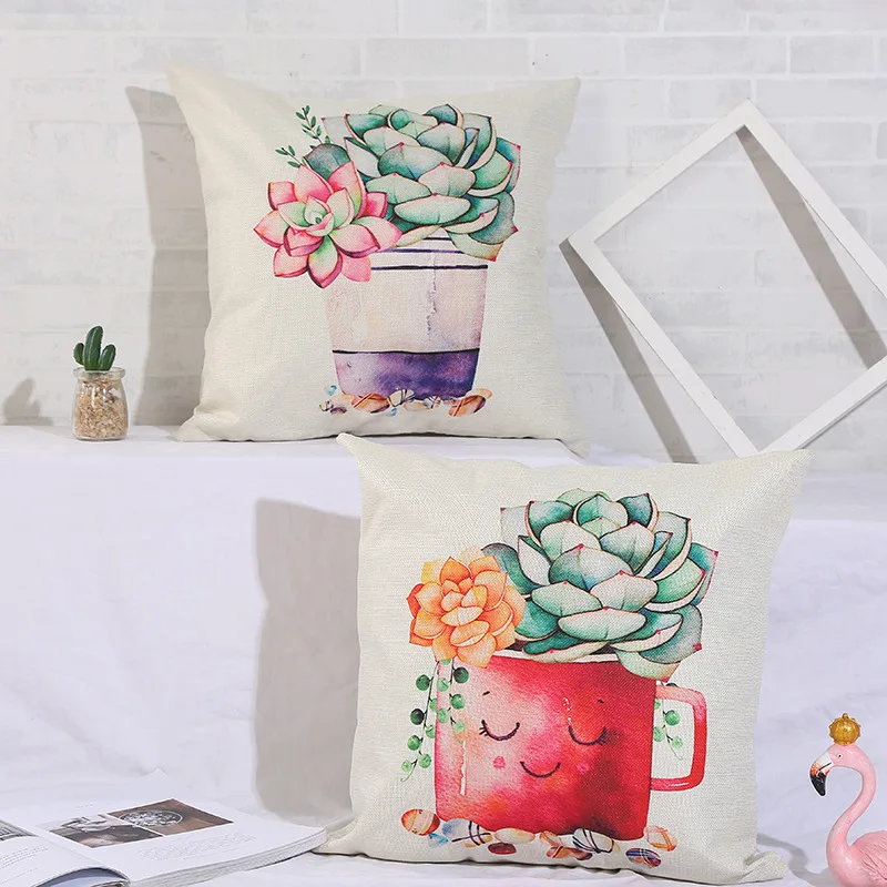 Plant Pillow Cover Succulent Pillow Case Colorful Succulent Cushion Cover for Home Sofa Decoration Pillowcase
Plant Pillow Cover Succulent Pillow Case Colorful Succulent Cushion Cover for Home Sofa Decoration Pillowcase