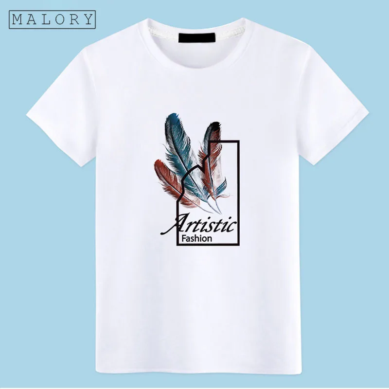 MALORY 100% cotton short sleeve t shirt Fashion Artistic Feather print 2019 summer holiday style tshirt O-Neck men t-shirt
MALORY 100% cotton short sleeve t shirt Fashion Artistic Feather print 2019 summer holiday style tshirt O-Neck men t-shirt