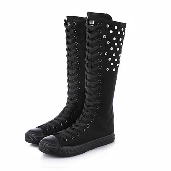 Casual shoes high to help autumn new long tube canvas shoes rhinestone high tube dance shoes
Casual shoes high to help autumn new long tube canvas shoes rhinestone high tube dance shoes