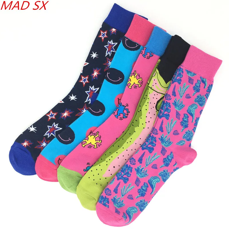 5 pairs/lot Mens Colorful fashion dress socks Funny Pattern Novelty Casual Socks Combed Cotton Men happy Socks US Size 7.5-12
5 pairs/lot Mens Colorful fashion dress socks Funny Pattern Novelty Casual Socks Combed Cotton Men happy Socks US Size 7.5-12