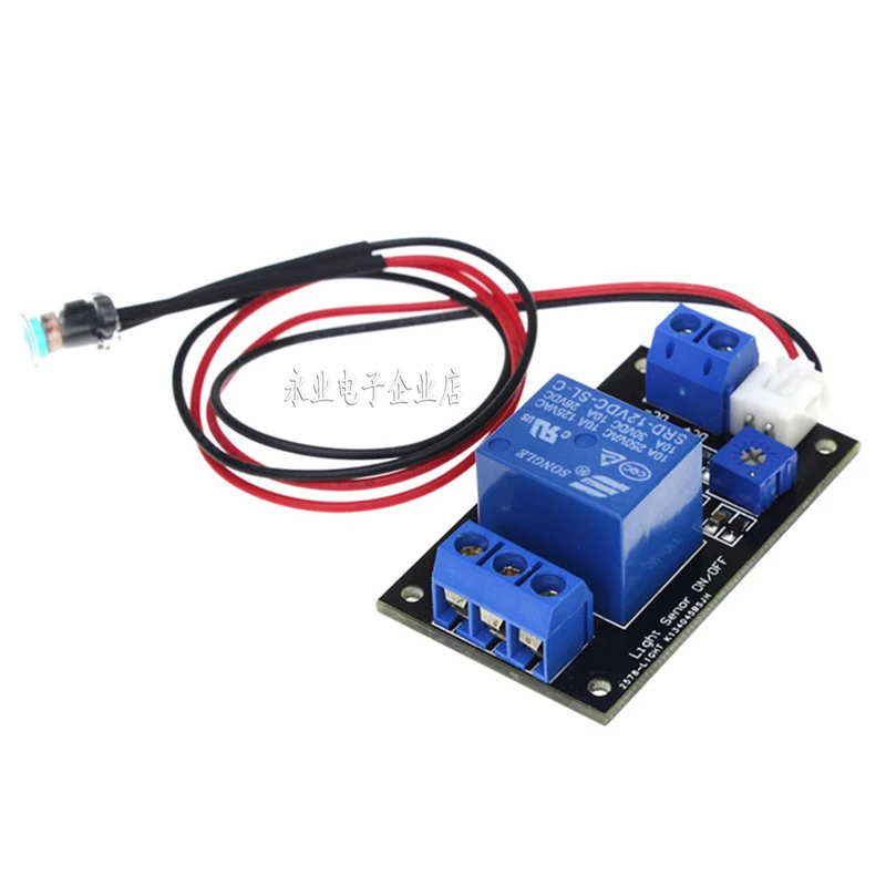 Photosensitive resistance relay control module / optical switch / light sensor module DC12V
Photosensitive resistance relay control module / optical switch / light sensor module DC12V