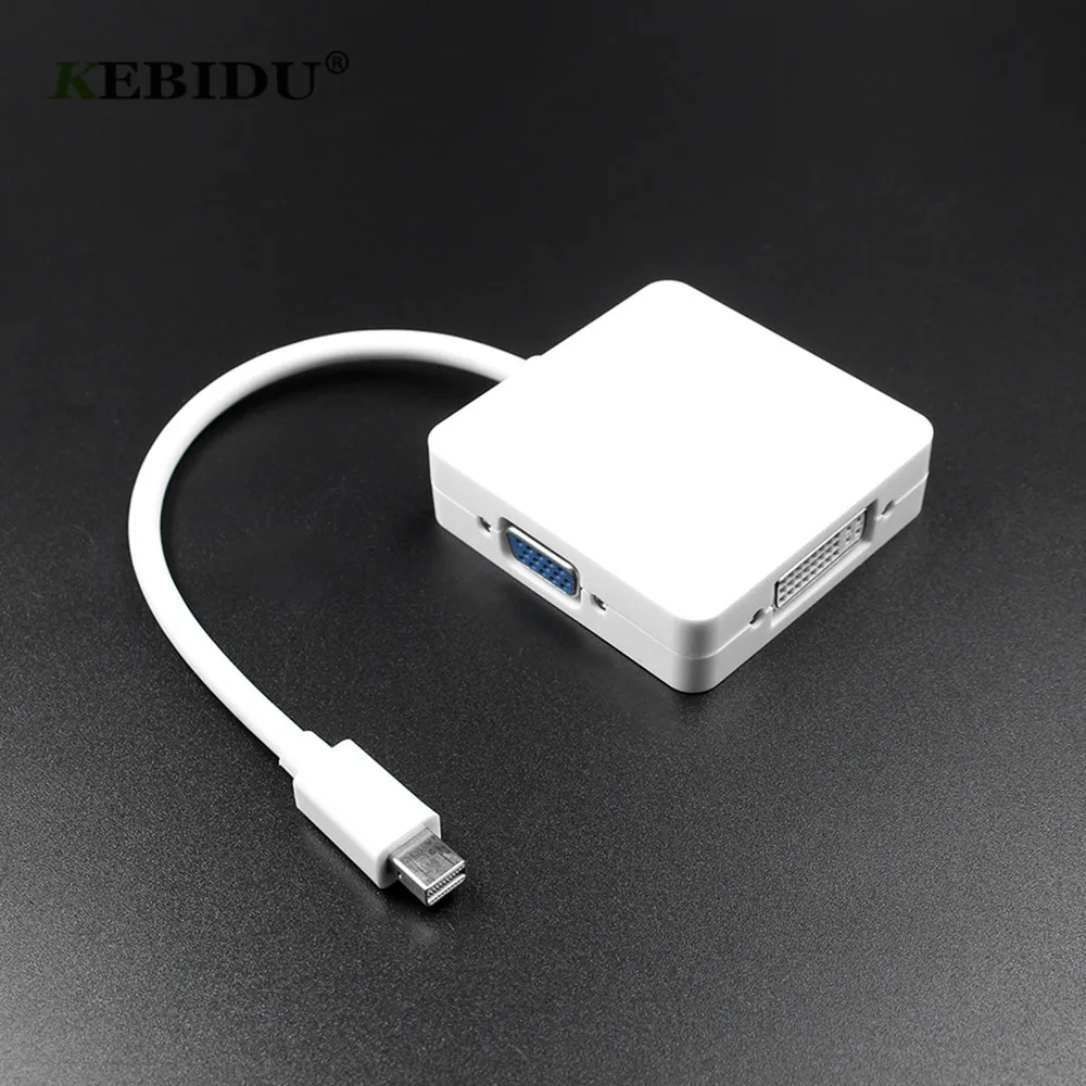 KEBIDU Mini DP to HDMI/DVI/VGA Converter Adapter DisplayPort cable 3 in 1 for iMac Mac Mini Pro Air Book TO Monitor TV
KEBIDU Mini DP to HDMI/DVI/VGA Converter Adapter DisplayPort cable 3 in 1 for iMac Mac Mini Pro Air Book TO Monitor TV
