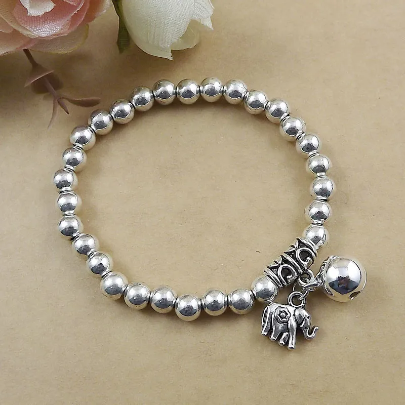 Retro Chap Design Tibetan Silver plated ball beads jingle bell Elephant Charm Bangle Bracelet
Retro Chap Design Tibetan Silver plated ball beads jingle bell Elephant Charm Bangle Bracelet
