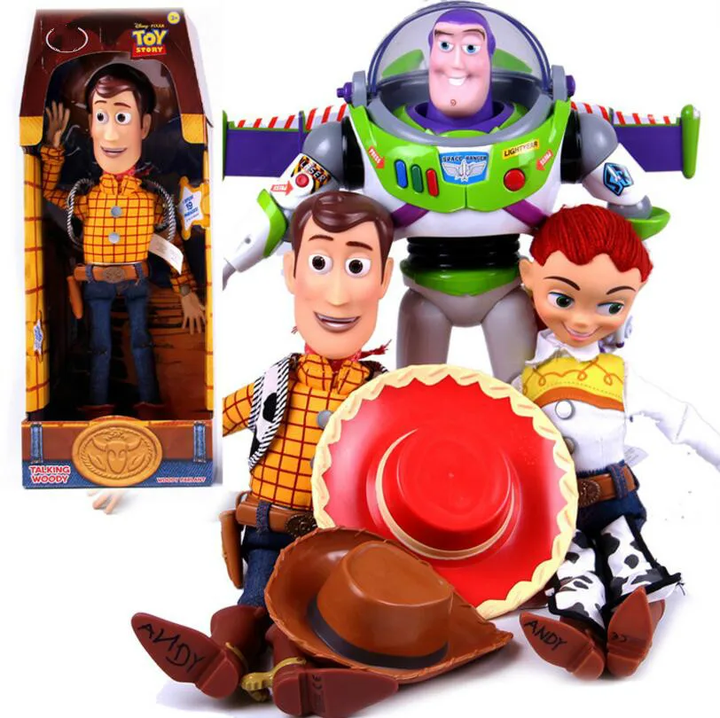 Toy Story 3 43cm Action Toy Figures Talking Woody Speaking Jessie Buzz Lightyear Collectible Model Toys Dolls for Children Gifts
Toy Story 3 43cm Action Toy Figures Talking Woody Speaking Jessie Buzz Lightyear Collectible Model Toys Dolls for Children Gifts