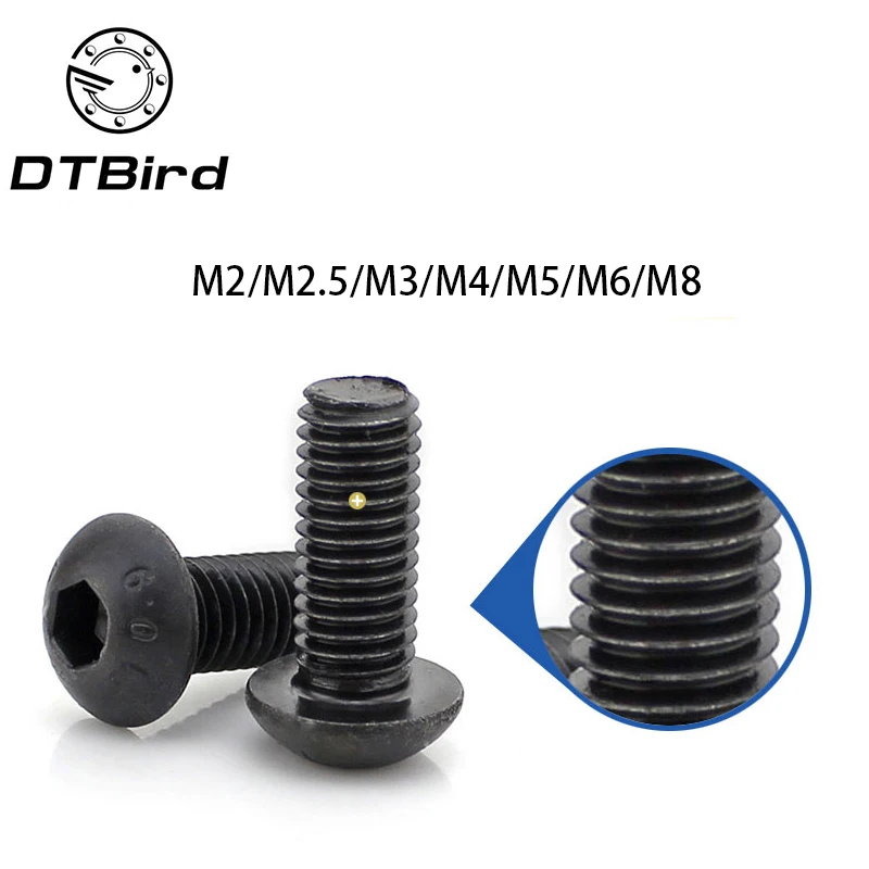 50PCS ISO7380 black button head screw M2 M2.5 M3 M4 M5 M6 M8 Hexagon Socket round head Screws Hex Socket Screw
50PCS ISO7380 black button head screw M2 M2.5 M3 M4 M5 M6 M8 Hexagon Socket round head Screws Hex Socket Screw