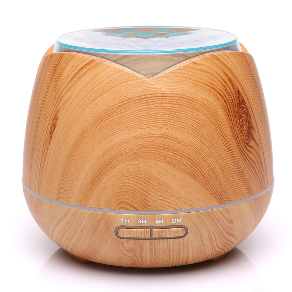 Ultrasonic air humidifier 400ml Aromatherapy machine Aroma Essential Oil Diffuser with Wood Grain 7 Color Changing LED Lights
Ultrasonic air humidifier 400ml Aromatherapy machine Aroma Essential Oil Diffuser with Wood Grain 7 Color Changing LED Lights