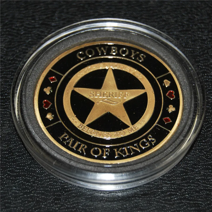Free Shipping 2pcs/lot,Pair Of Kings Casino Cowboys Poker Chip Coin Card Guard Protector With Plastic Case
Free Shipping 2pcs/lot,Pair Of Kings Casino Cowboys Poker Chip Coin Card Guard Protector With Plastic Case