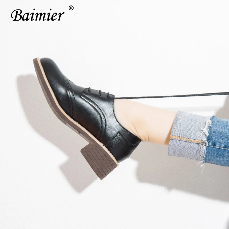 Baimier Vintage Oxford Shoes For Women Round Toe Oxfords Women Casual Soft Brogue Flats Women British Style Leather Shoes Woman
Baimier Vintage Oxford Shoes For Women Round Toe Oxfords Women Casual Soft Brogue Flats Women British Style Leather Shoes Woman