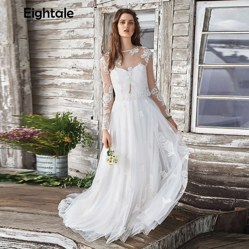 Eightale Simple Wedding Dresses 2019 Sweetheart Boho Wedding Gowns Tulle A-Line Lace Tulle Bride Dresses 2019 Robe De Mariee
Eightale Simple Wedding Dresses 2019 Sweetheart Boho Wedding Gowns Tulle A-Line Lace Tulle Bride Dresses 2019 Robe De Mariee