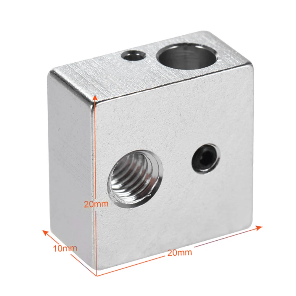 Aluminum Heater Block 3D Printer Heat Heating Block for MK7 MK8 Extruder 3D Printer Hot End, 1 Pcs Accessory
Aluminum Heater Block 3D Printer Heat Heating Block for MK7 MK8 Extruder 3D Printer Hot End, 1 Pcs Accessory