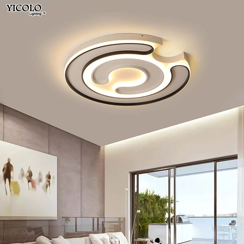 Modern Ceiling Lights led For Living Room Bedroom white/black Color Home Indoor Ceiling Lamp luminaire AC110V AC220V fixture de
Modern Ceiling Lights led For Living Room Bedroom white/black Color Home Indoor Ceiling Lamp luminaire AC110V AC220V fixture de
