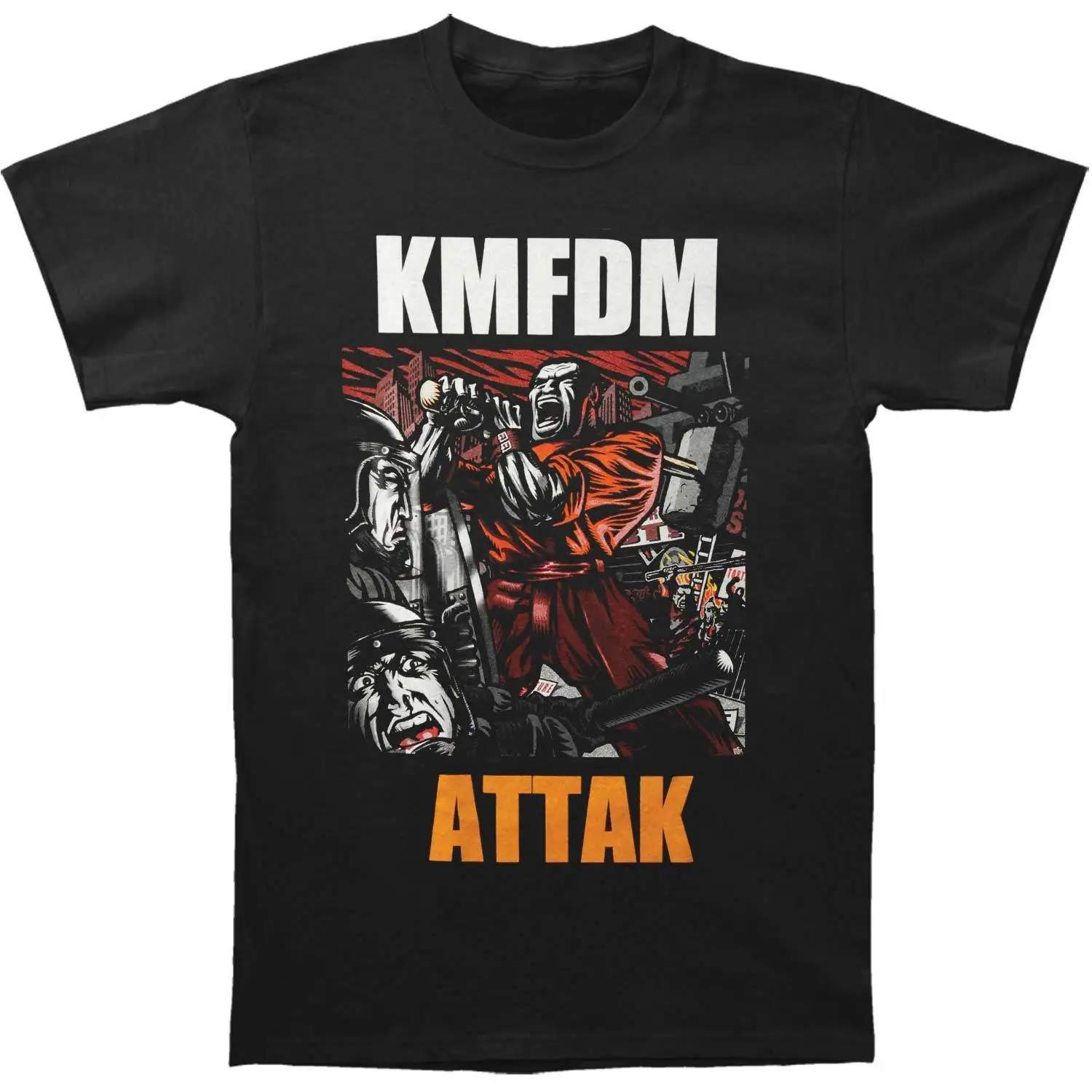 KMFDM Men's Attak T-shirt 3XL-Large Black Novelty Cool Tops Men Short Sleeve T Shirt Cotton Casual Shirt White Top Tee
KMFDM Men's Attak T-shirt 3XL-Large Black Novelty Cool Tops Men Short Sleeve T Shirt Cotton Casual Shirt White Top Tee