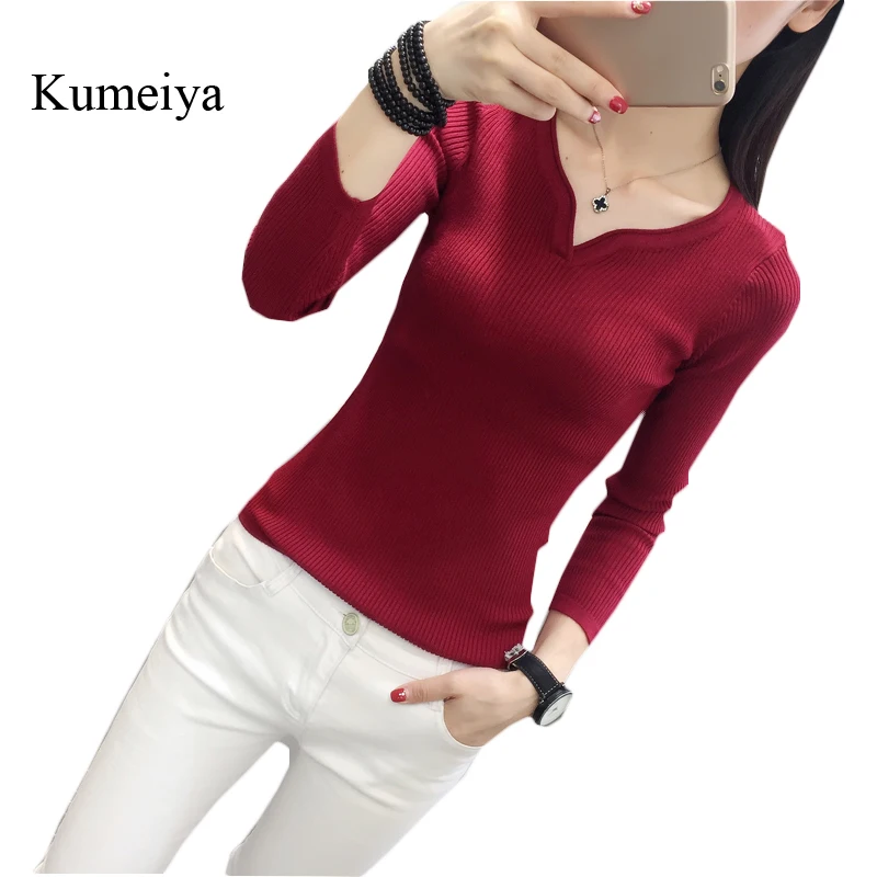 2019 New Spring Slim Sweater Thin V-neck Long Sleeve Solid Color Knit Sweater Shirt Sexy Women Long Sleeve Knit Pullover
2019 New Spring Slim Sweater Thin V-neck Long Sleeve Solid Color Knit Sweater Shirt Sexy Women Long Sleeve Knit Pullover