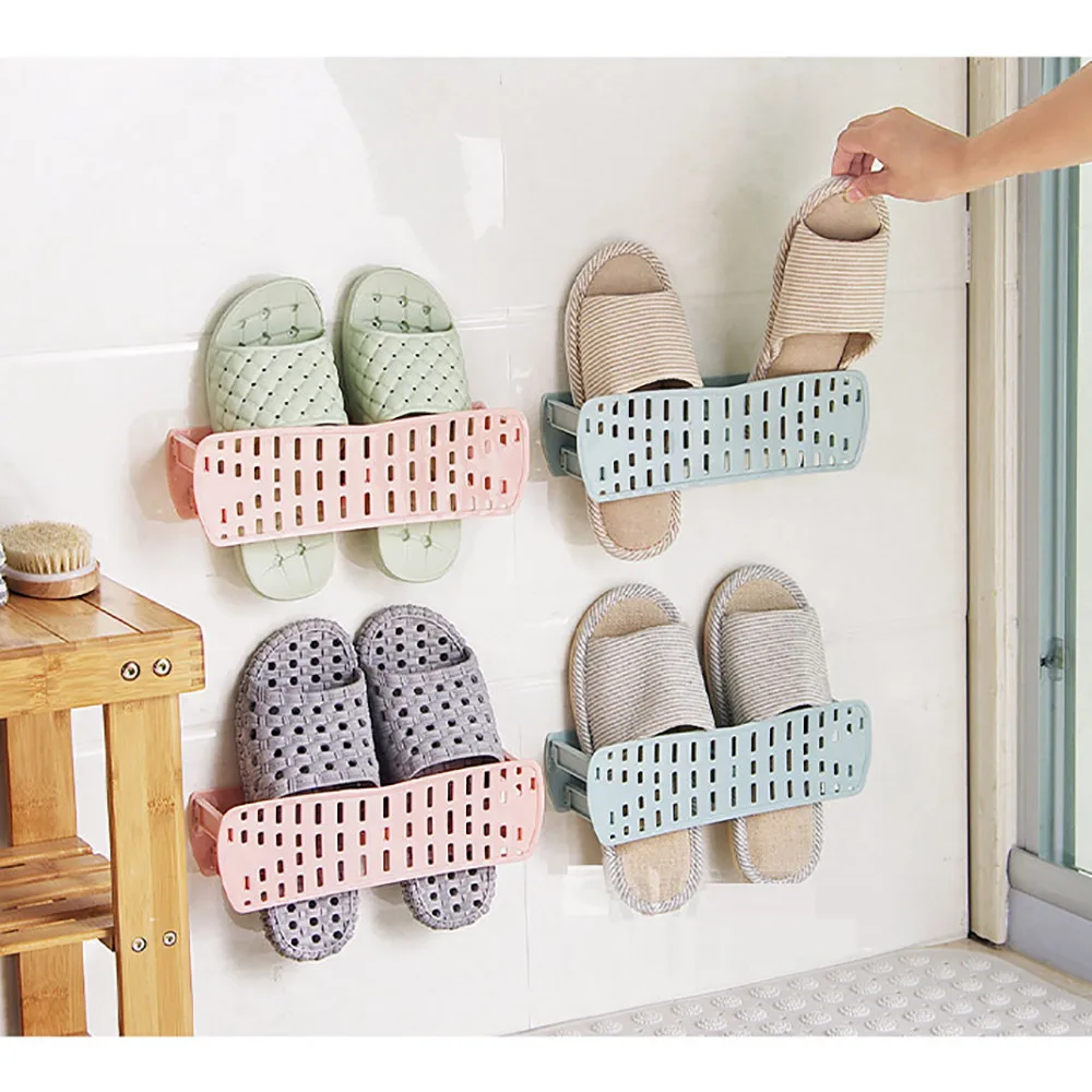 New Creative Adhesive Shoes Rack Wall Hanging Shoes Storage Organizer Hanger 2 compartments to place shoes separately tidily
New Creative Adhesive Shoes Rack Wall Hanging Shoes Storage Organizer Hanger 2 compartments to place shoes separately tidily