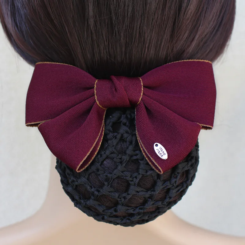 Fabric Bow Hairpins Professional Stewardess Bank Nurse Hotel Hairgrip Net Pocket Hair Bows Clips Bun Snood for Women Accessories
Fabric Bow Hairpins Professional Stewardess Bank Nurse Hotel Hairgrip Net Pocket Hair Bows Clips Bun Snood for Women Accessories