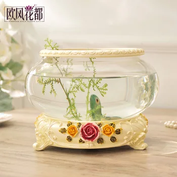 Small goldfish aquarium glass round Mini ecological TV cabinet decoration wedding housewarming gift
Small goldfish aquarium glass round Mini ecological TV cabinet decoration wedding housewarming gift
