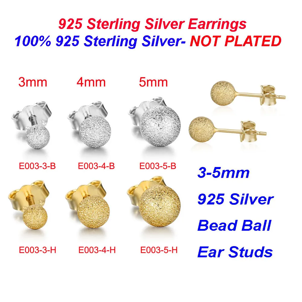 100% Pure 925 Sterling Silver Ball Bead Stud Earrings Wholesale Vnistar 2-5mm 3 colors Glossy Bead Ear Stud for Women
100% Pure 925 Sterling Silver Ball Bead Stud Earrings Wholesale Vnistar 2-5mm 3 colors Glossy Bead Ear Stud for Women