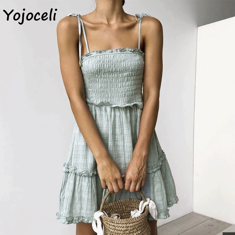 Yojoceli 2019 summer boho beach ruffle sundress women cute streetwear mini dress casual bow dress
Yojoceli 2019 summer boho beach ruffle sundress women cute streetwear mini dress casual bow dress