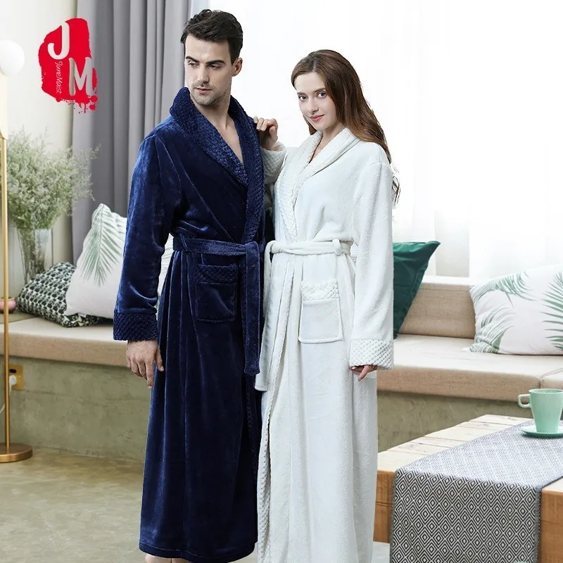 2019 Women Long Flannel Robe Coral Fleece Robes Kimono Towel Bathrobe For Women Femme Homme Couple Robe Hotel Spa Robe Homewear
2019 Women Long Flannel Robe Coral Fleece Robes Kimono Towel Bathrobe For Women Femme Homme Couple Robe Hotel Spa Robe Homewear