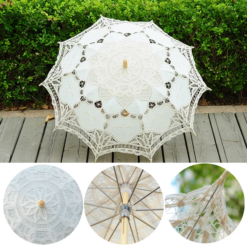 1PC Western Style Umbrella Stylish Exquisite Lace Parasol Handmade Lovely Wedding Decorative Umbrella for Girls Women Bride
1PC Western Style Umbrella Stylish Exquisite Lace Parasol Handmade Lovely Wedding Decorative Umbrella for Girls Women Bride
