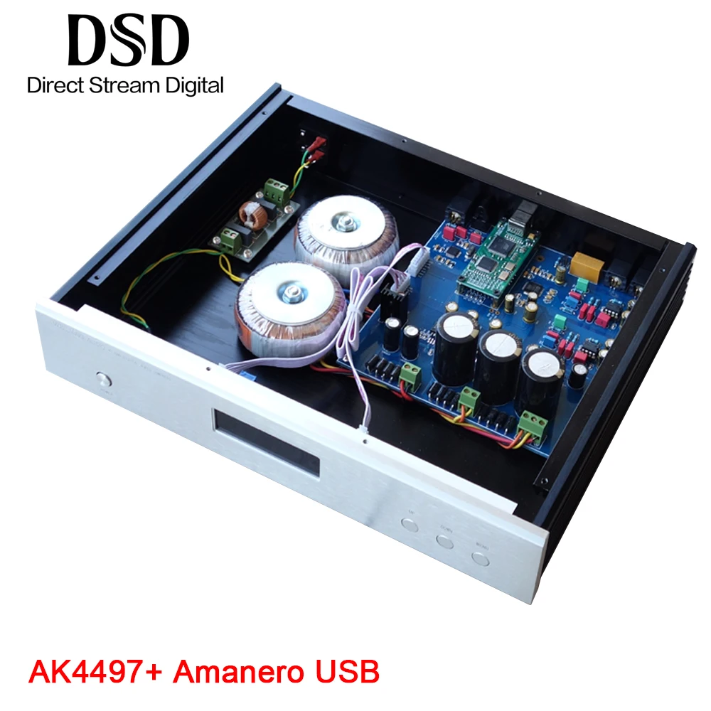 Weiliang аудио DC100 amanero USB ЦАП AK4118 AK4497 декодер DSD Усилители домашние | Электроника