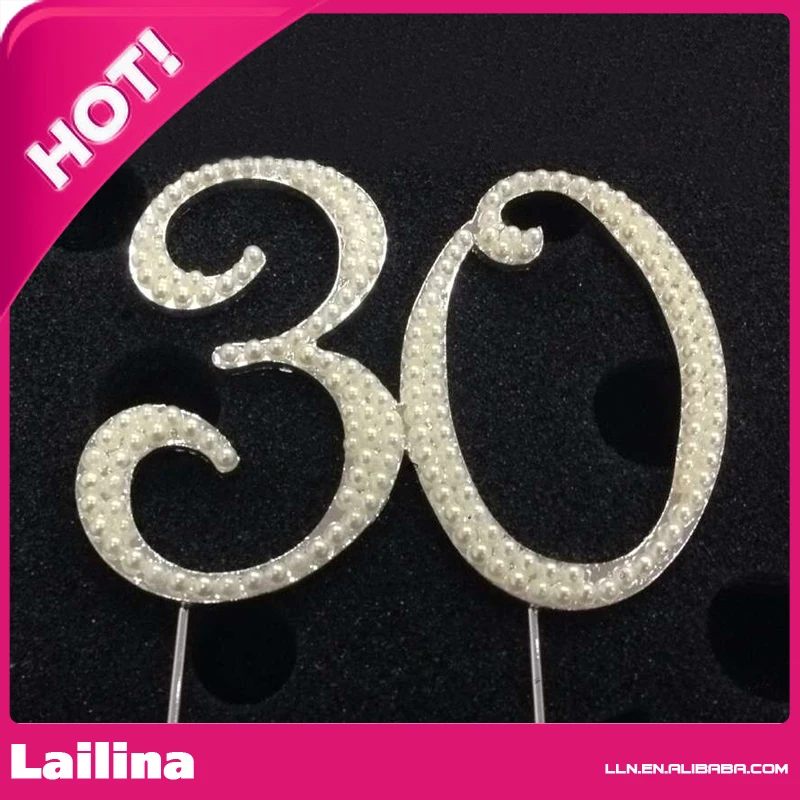 30th Pearl 2.75inch cake topper for birthday party decoration /Hot sell pearl number cake topper
30th Pearl 2.75inch cake topper for birthday party decoration /Hot sell pearl number cake topper