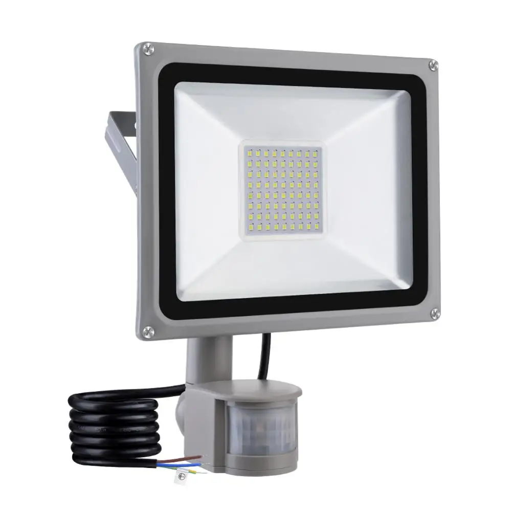 

50W LED Floodlight SMD Outdoor Lamp Mit Bewegungsmelder Cool White Motion Sensor Flood Light European shipment