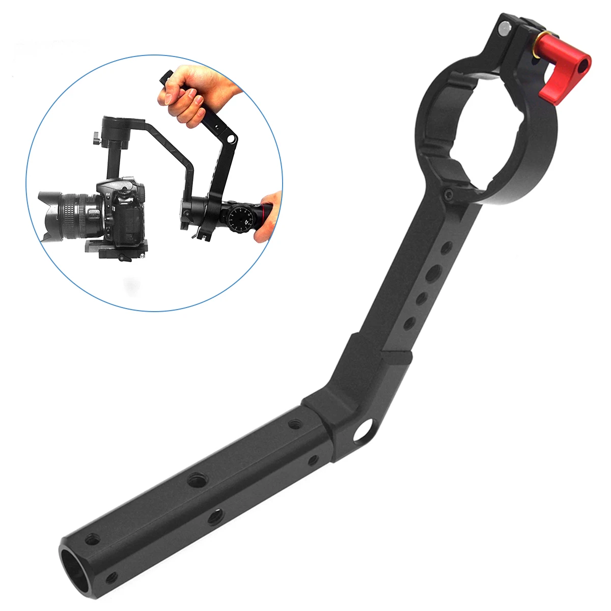 Grip Handle Mounting Extension Arm Bracket for DJI Ronin S Crane 2 Ergonomic Design of Aluminum Alloy Handheld Gimbal
Grip Handle Mounting Extension Arm Bracket for DJI Ronin S Crane 2 Ergonomic Design of Aluminum Alloy Handheld Gimbal