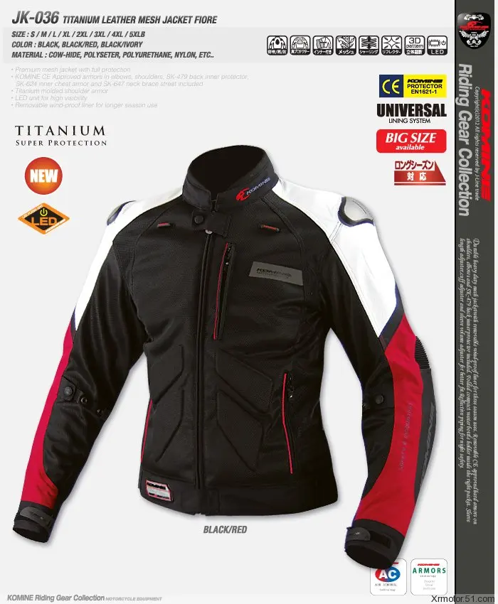 Motorcycle Jacket FOR Komine JK036 TITANIUM Men Leather Motocross Motorbike Clothes Neck Protector Racing Suits Protective gear
Motorcycle Jacket FOR Komine JK036 TITANIUM Men Leather Motocross Motorbike Clothes Neck Protector Racing Suits Protective gear