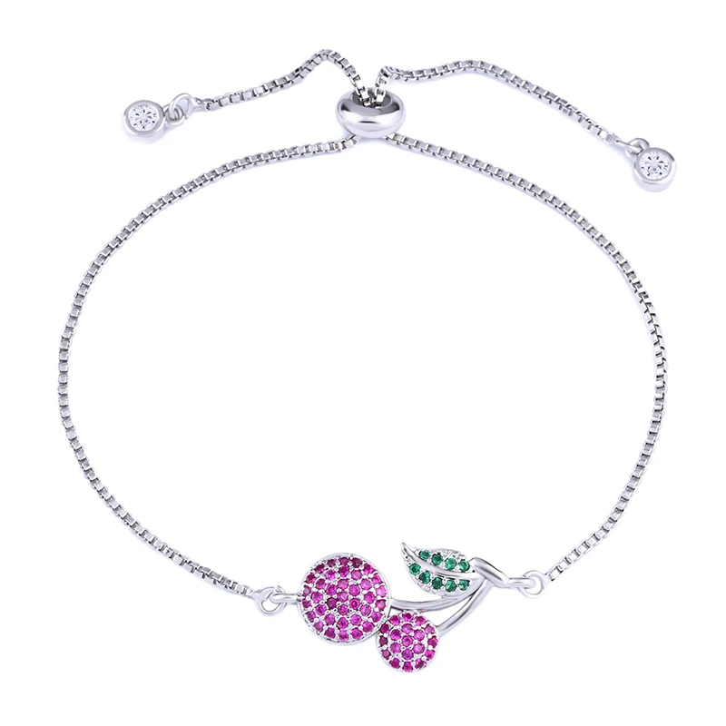 OCESRIO Lovely bracelets & bangles Silver Lucky charm Cherry Bracelets for girls women Cute Pendant chain Jewelery brt-a34
OCESRIO Lovely bracelets & bangles Silver Lucky charm Cherry Bracelets for girls women Cute Pendant chain Jewelery brt-a34