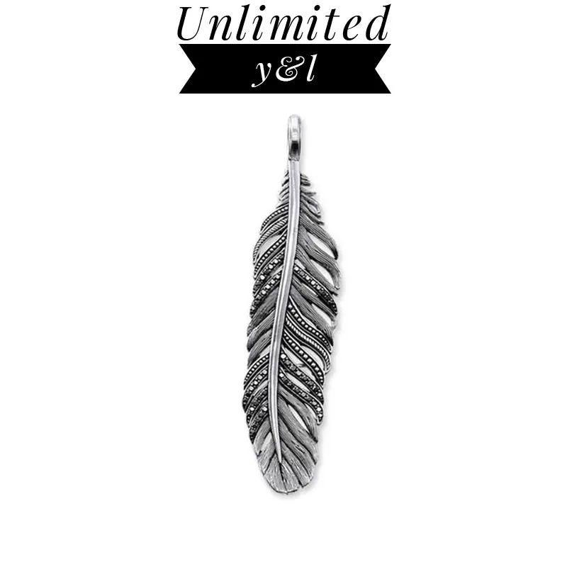 Feather Pendants for Necklace Thomas Style Black CZ Silver Fashion DIY Jewelry Making Accessories for Women Men 2018 New Arrival 
Feather Pendants for Necklace Thomas Style Black CZ Silver Fashion DIY Jewelry Making Accessories for Women Men 2018 New Arrival