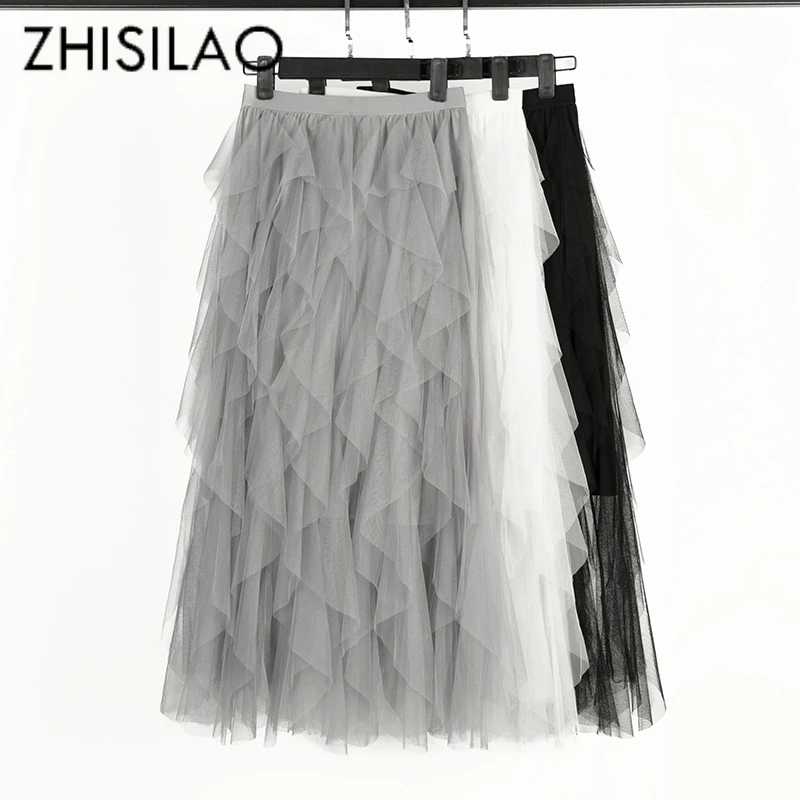Women Irregulate Tulle Skirt Lace Long Saia Longa Maxi White Skirt Femme Spring Summer Elegant Black Mesh Skirt Tutu Plus Size
Women Irregulate Tulle Skirt Lace Long Saia Longa Maxi White Skirt Femme Spring Summer Elegant Black Mesh Skirt Tutu Plus Size