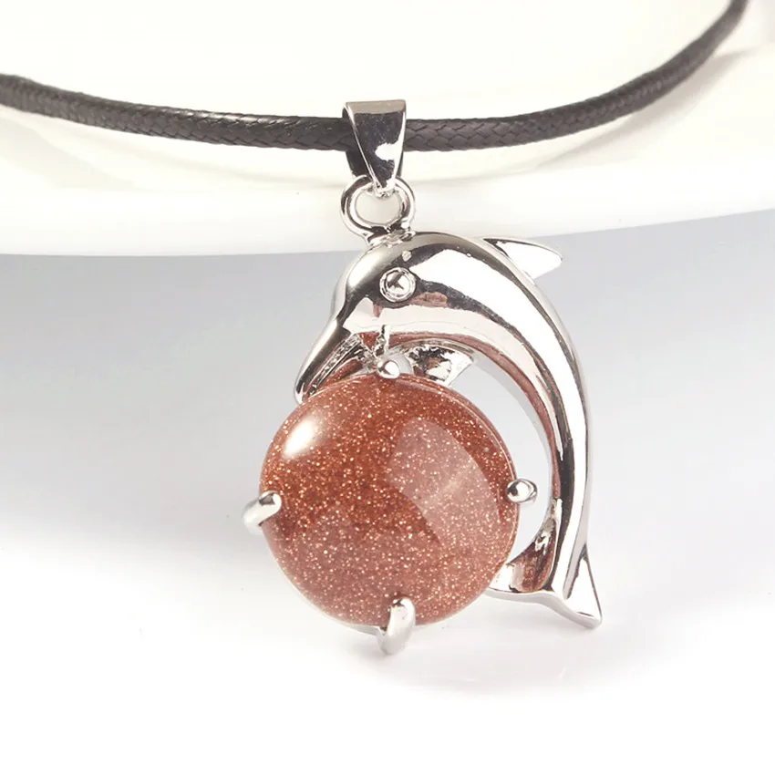Trendy-beads Popular Flat Bead Silver Plated Cute Dolphin Golden Sand Stone Pendant For Party Jewelry
Trendy-beads Popular Flat Bead Silver Plated Cute Dolphin Golden Sand Stone Pendant For Party Jewelry