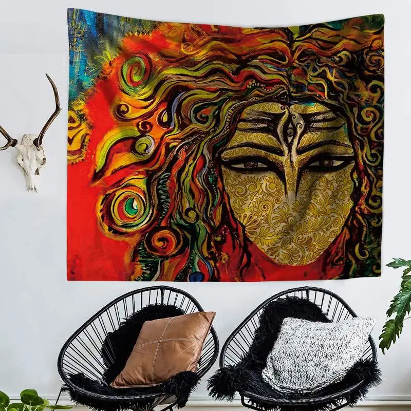 Retro Hippie Wall Hanging Women and Plant Printing Beach Towels Sunscreen Square Mandala Tapestry
Retro Hippie Wall Hanging Women and Plant Printing Beach Towels Sunscreen Square Mandala Tapestry
