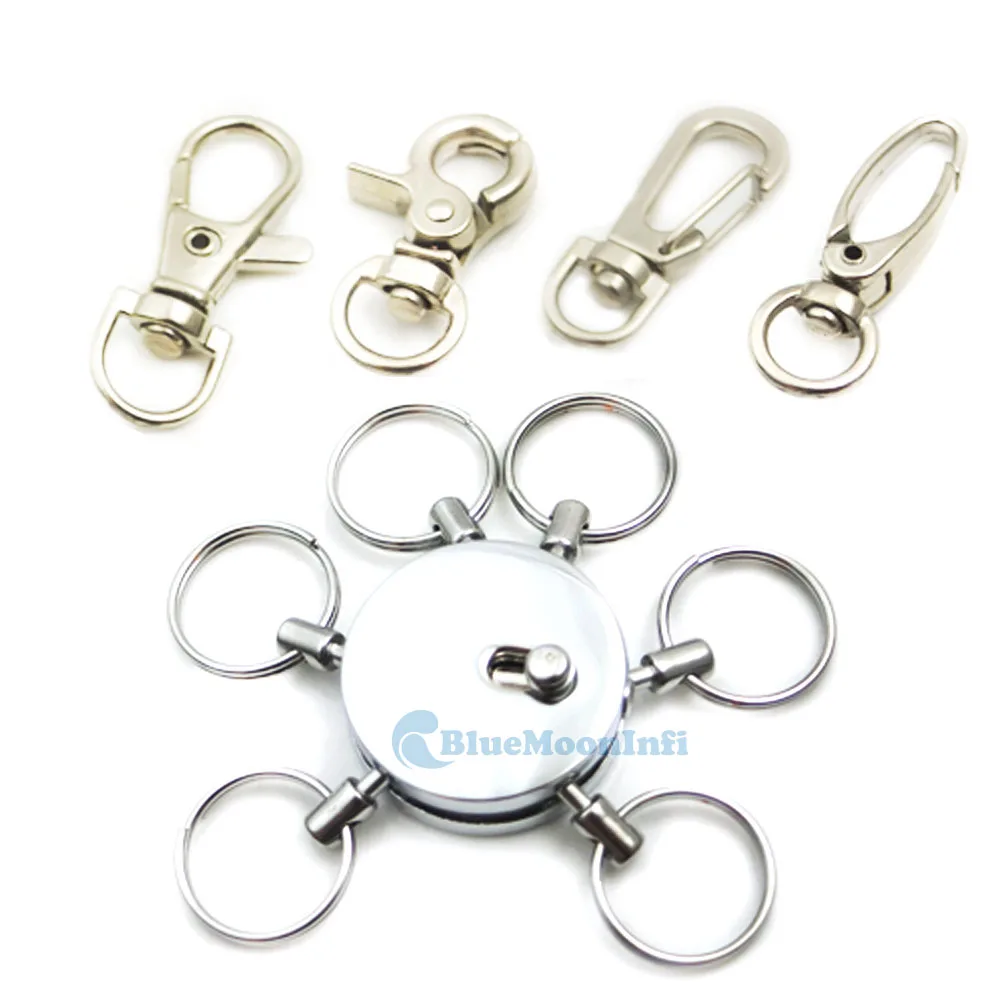 1 Set / Lot Multi Key Ring Keychain Clip Removeable Hook Swivel Detatchable Release Keyholder Accessories
1 Set / Lot Multi Key Ring Keychain Clip Removeable Hook Swivel Detatchable Release Keyholder Accessories