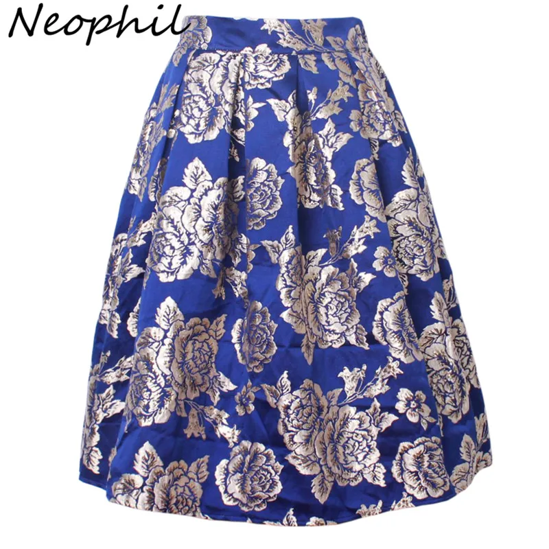 Neophil 2019 Retro Ladies Floral Embroidered Women Skirts Midi Pleated High Waist Flare Ball Gown Skater Saia Jupe Femme S1711
Neophil 2019 Retro Ladies Floral Embroidered Women Skirts Midi Pleated High Waist Flare Ball Gown Skater Saia Jupe Femme S1711