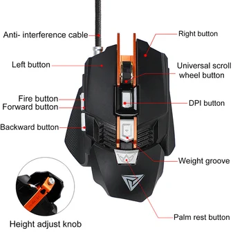 NEW USB 4000DIP 7key M6 Wired mouse 1000 to 4000 DPI adjusted High quality game mouse for windows XP WIN7 WIN8 WIN10
NEW USB 4000DIP 7key M6 Wired mouse 1000 to 4000 DPI adjusted High quality game mouse for windows XP WIN7 WIN8 WIN10