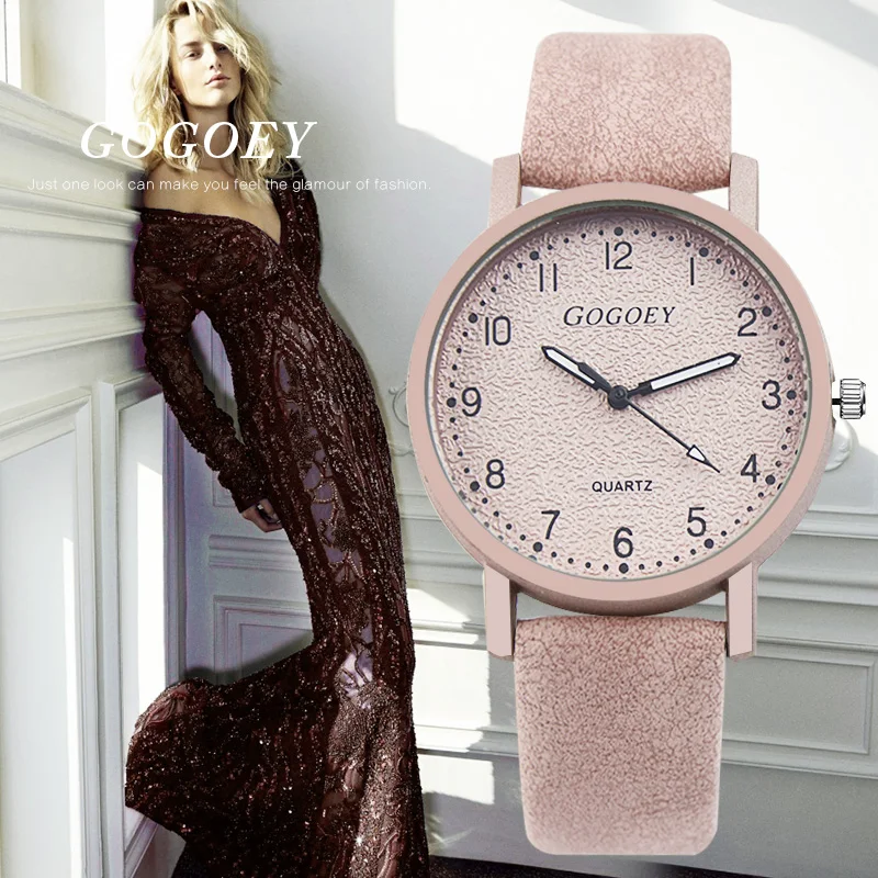 Брендовые женские часы Gogoey модные наручные с кожаным ремешком часы|montre brand|montre fashionmontre femme |