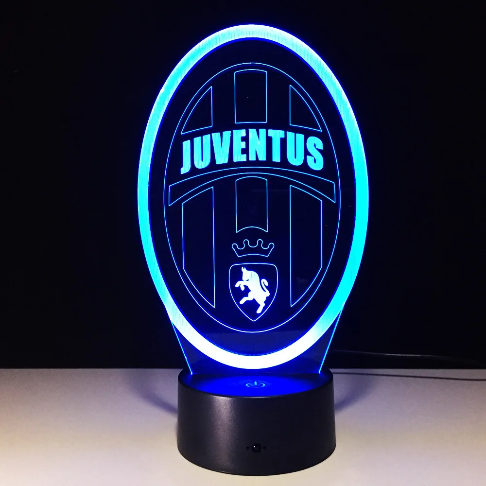 7 Colors Change Innovative Football Club 3D LED Night Light for Italy Juventus Club LED Touch Lamp Novelty Gifts USB Lampara
7 Colors Change Innovative Football Club 3D LED Night Light for Italy Juventus Club LED Touch Lamp Novelty Gifts USB Lampara
