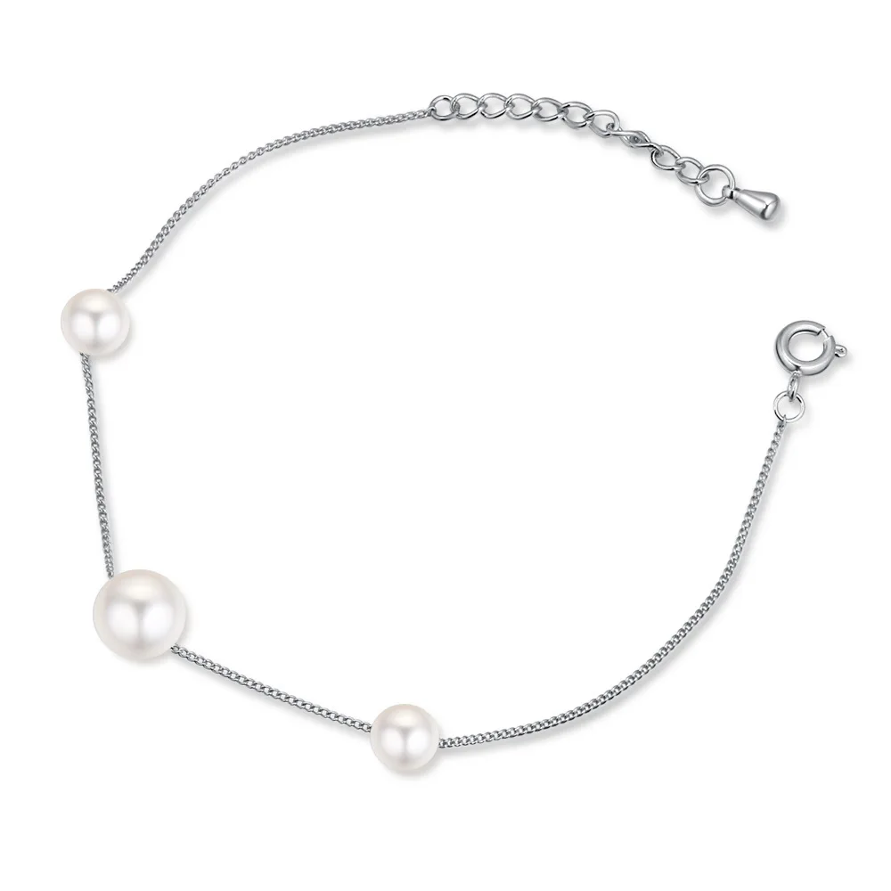 BAFFIN Women Girls Simple Fashion Pearls Beads Chain Bracelet Made With Swarovski Elements Lucky Bracelet Silver Color Jewelry
BAFFIN Women Girls Simple Fashion Pearls Beads Chain Bracelet Made With Swarovski Elements Lucky Bracelet Silver Color Jewelry