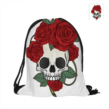 Skulls With Roses Leave Drawstring Backpack Double Sided 3D Printing Polyester Pouch Backpacks For Travel And School
Skulls With Roses Leave Drawstring Backpack Double Sided 3D Printing Polyester Pouch Backpacks For Travel And School