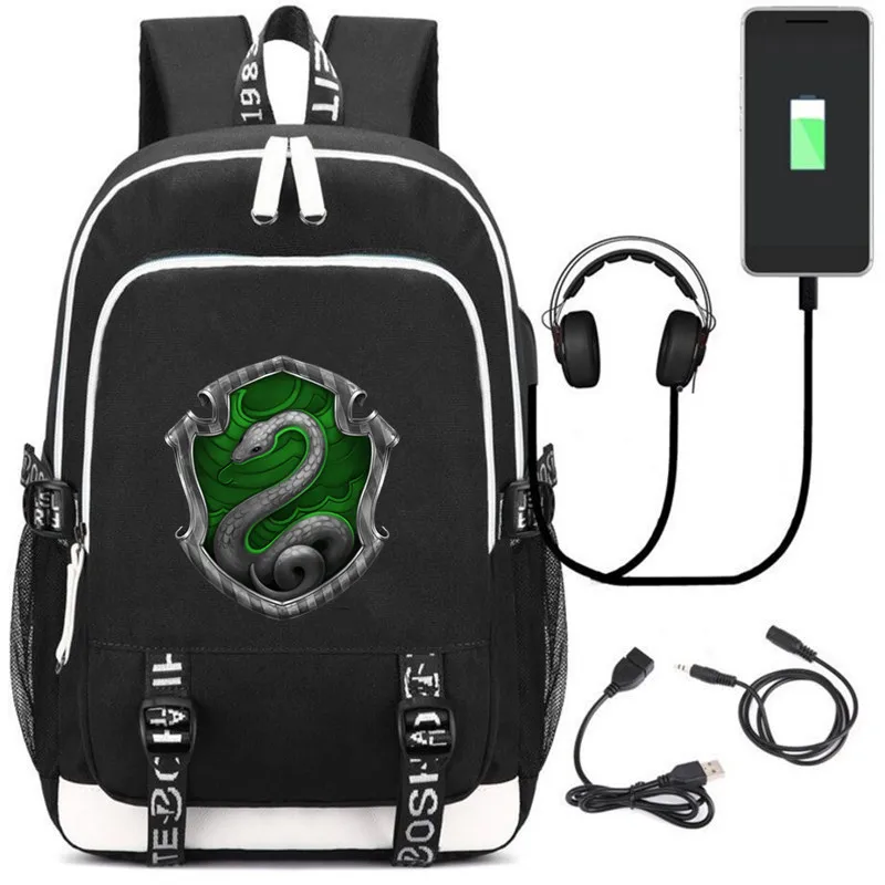 New Slytherin Gryffindor Hufflepuff Printed backpack teenagers School Bag multifunction USB charging Headphone Unisex Rucksack
New Slytherin Gryffindor Hufflepuff Printed backpack teenagers School Bag multifunction USB charging Headphone Unisex Rucksack